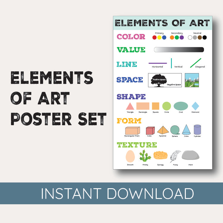 Elements of Art Poster Set -Printable