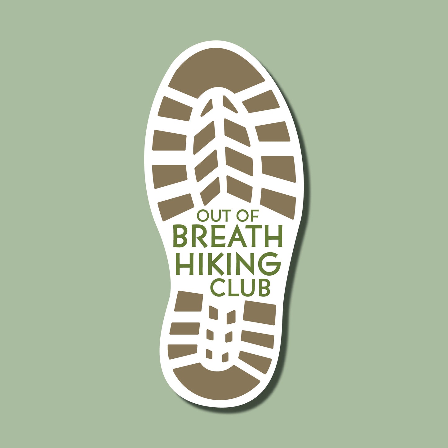 Out of Breath Hiking Club Boot Sticker