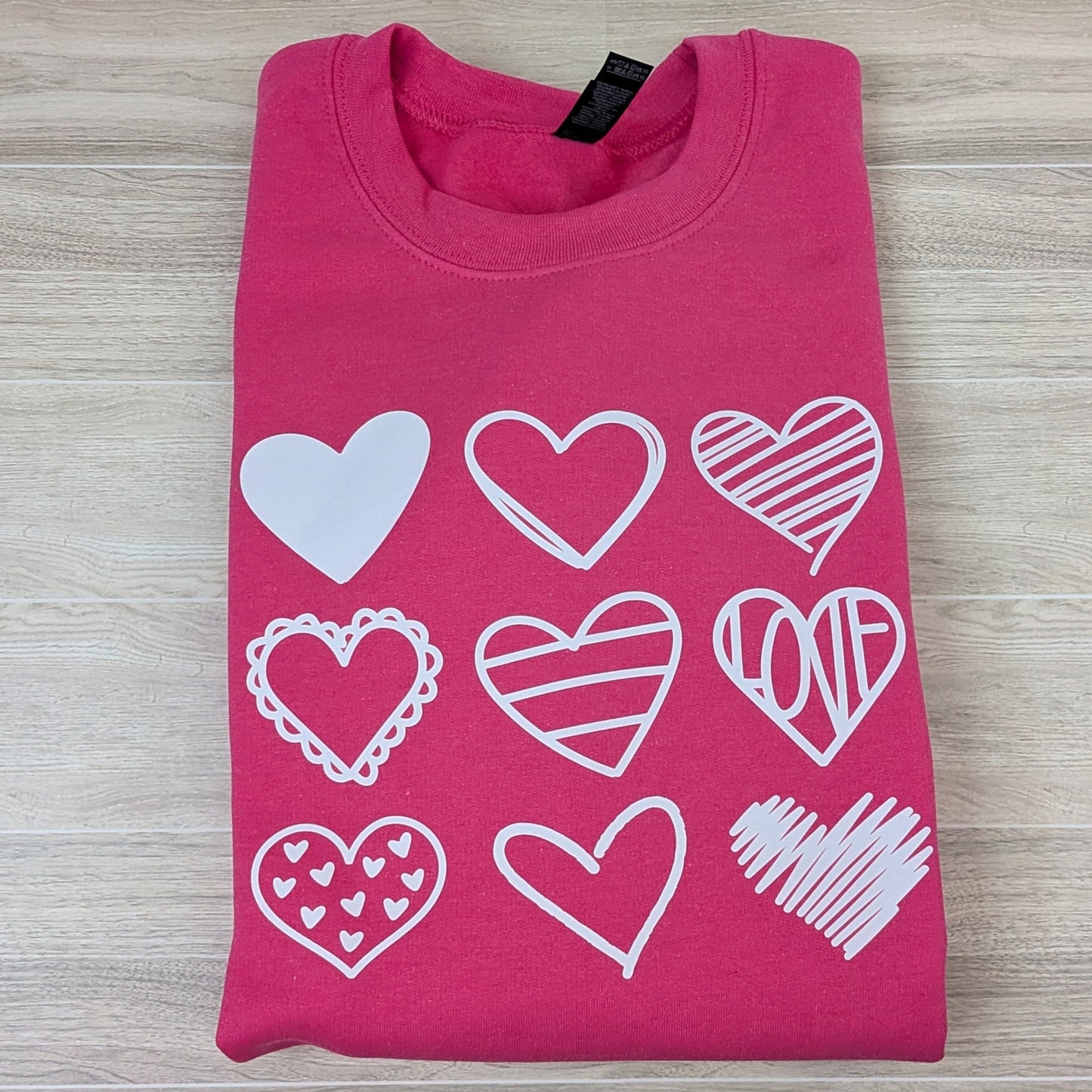 Heart Grid Adult Sweatshirt