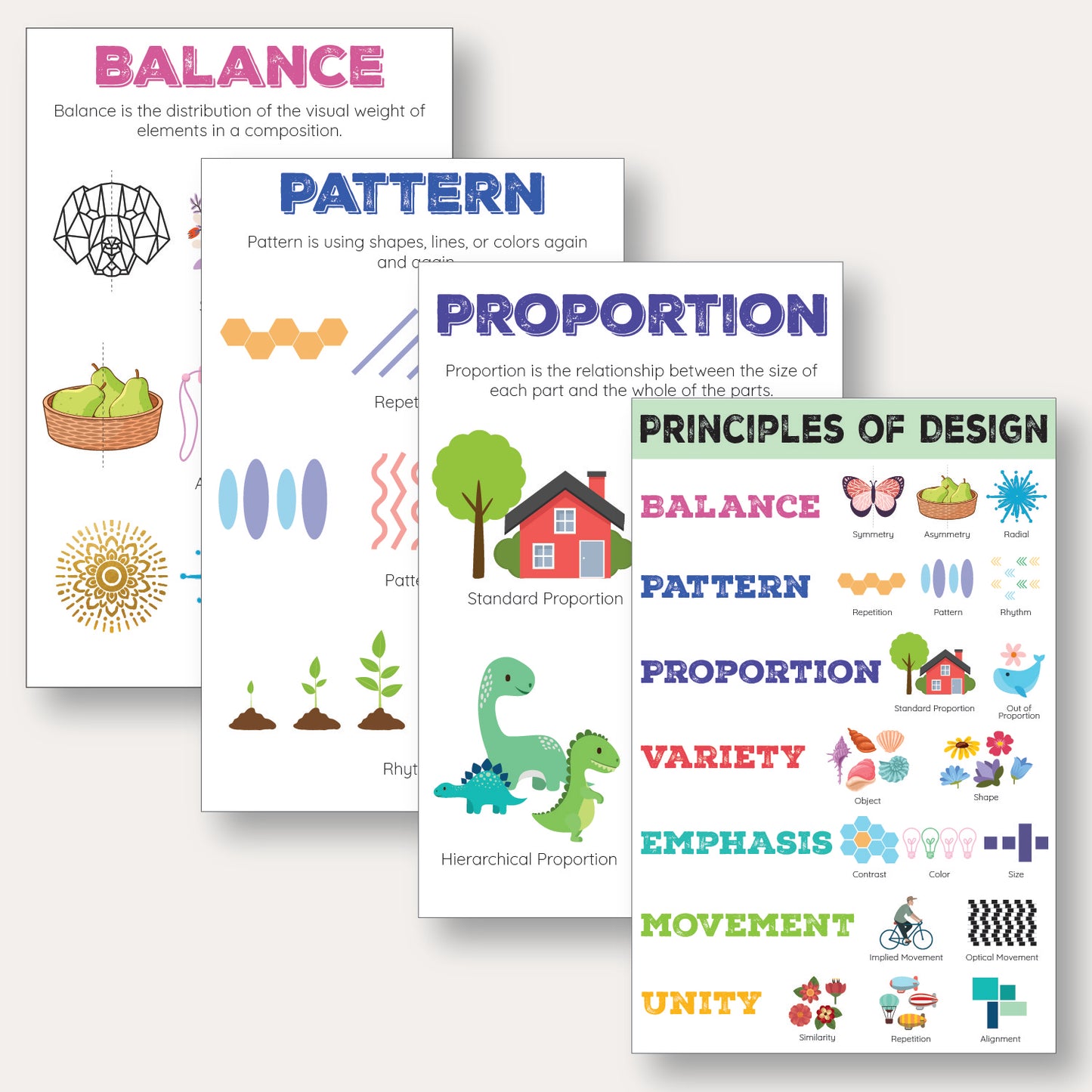 Principles of Design Poster Set -Printable