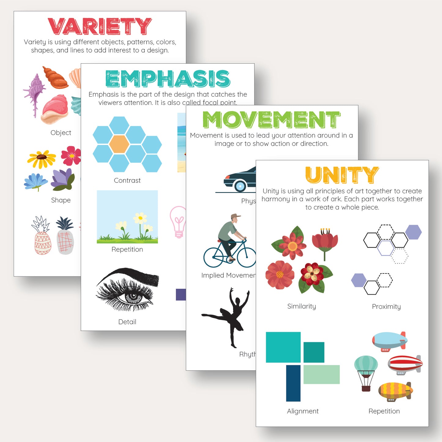 Principles of Design Poster Set -Printable