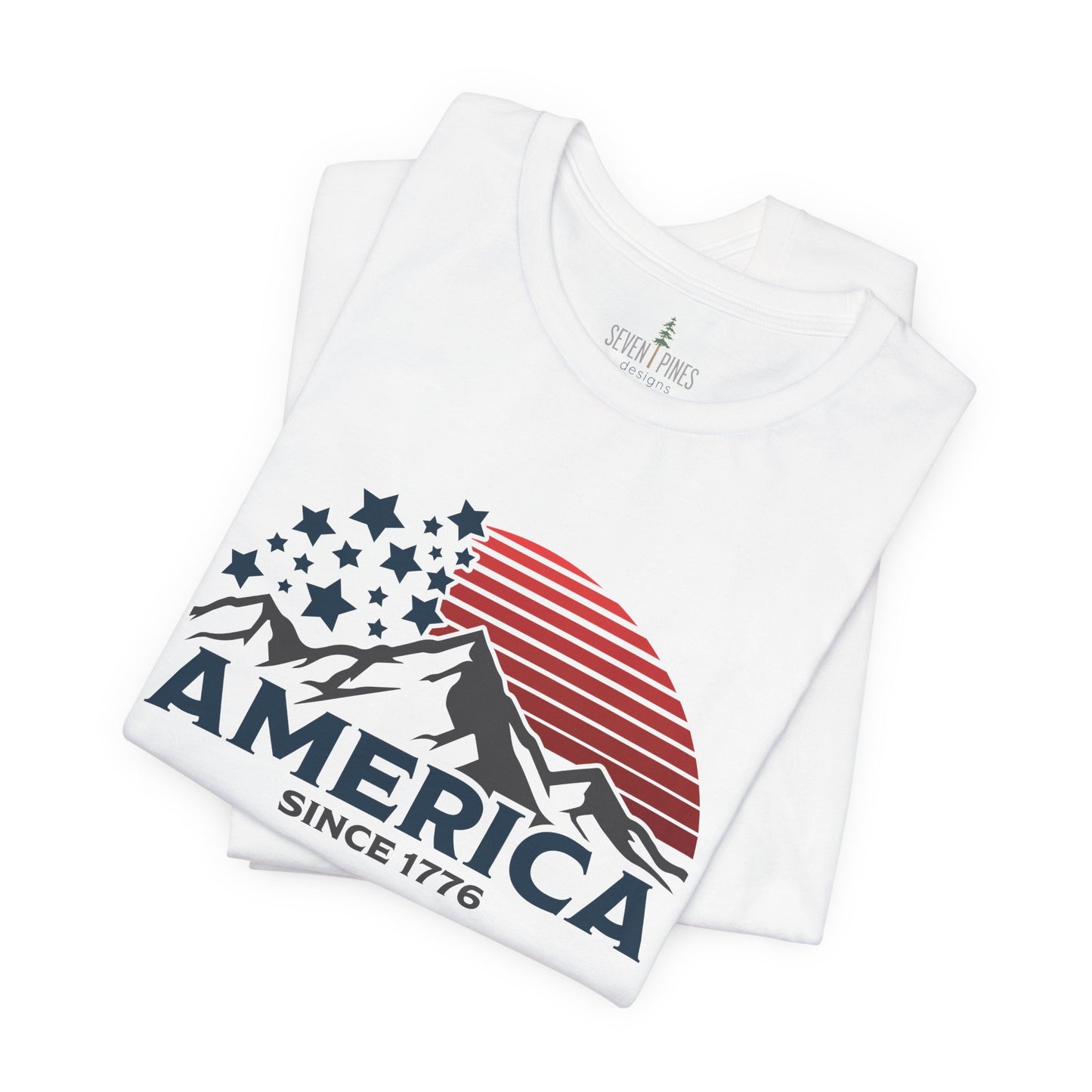 America Since 1776 Patriotic Mountain Tee