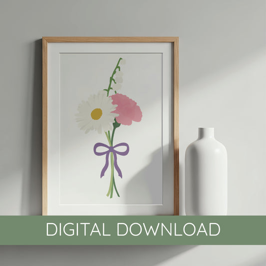 Personalized Birth Flower Print