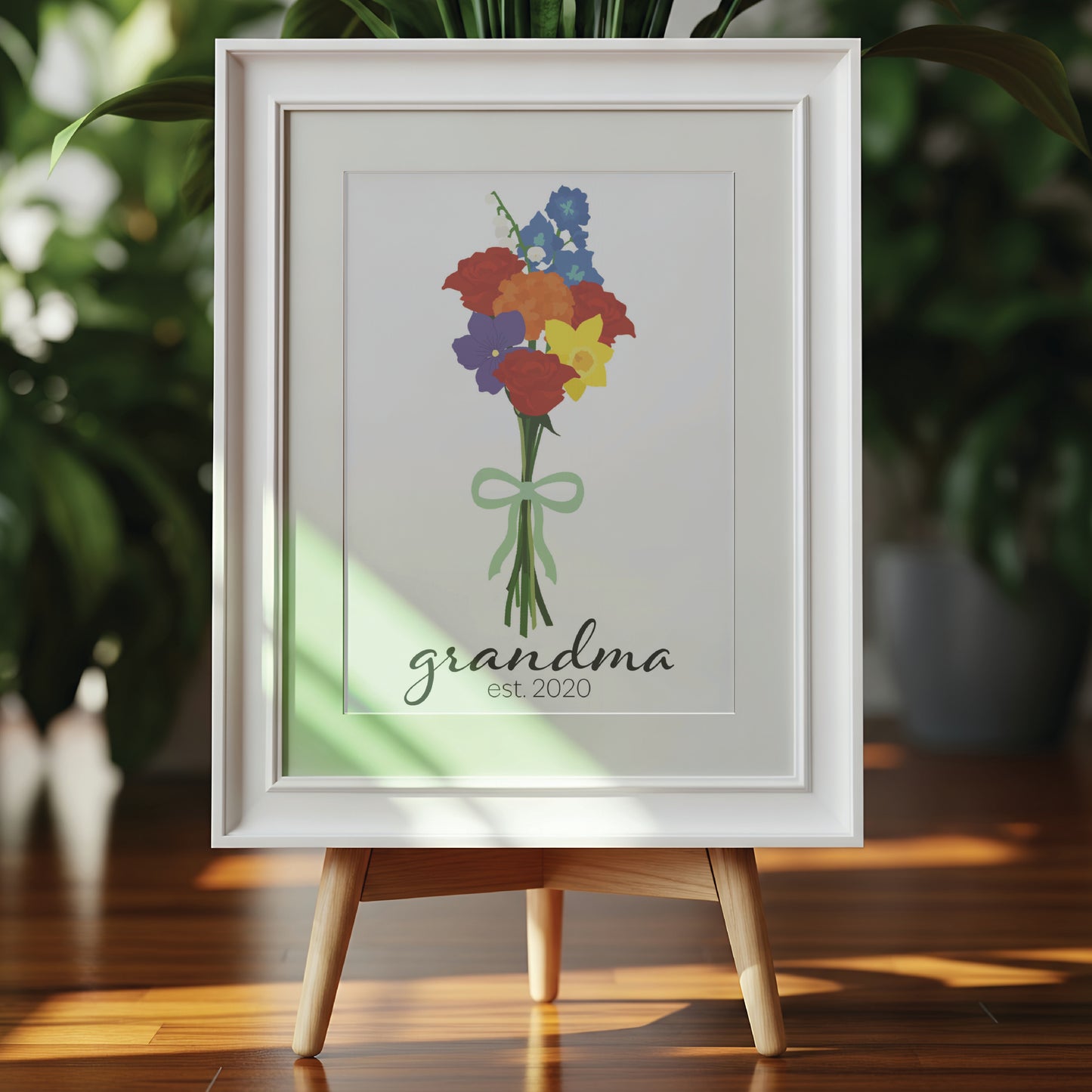 Personalized Birth Flower Print