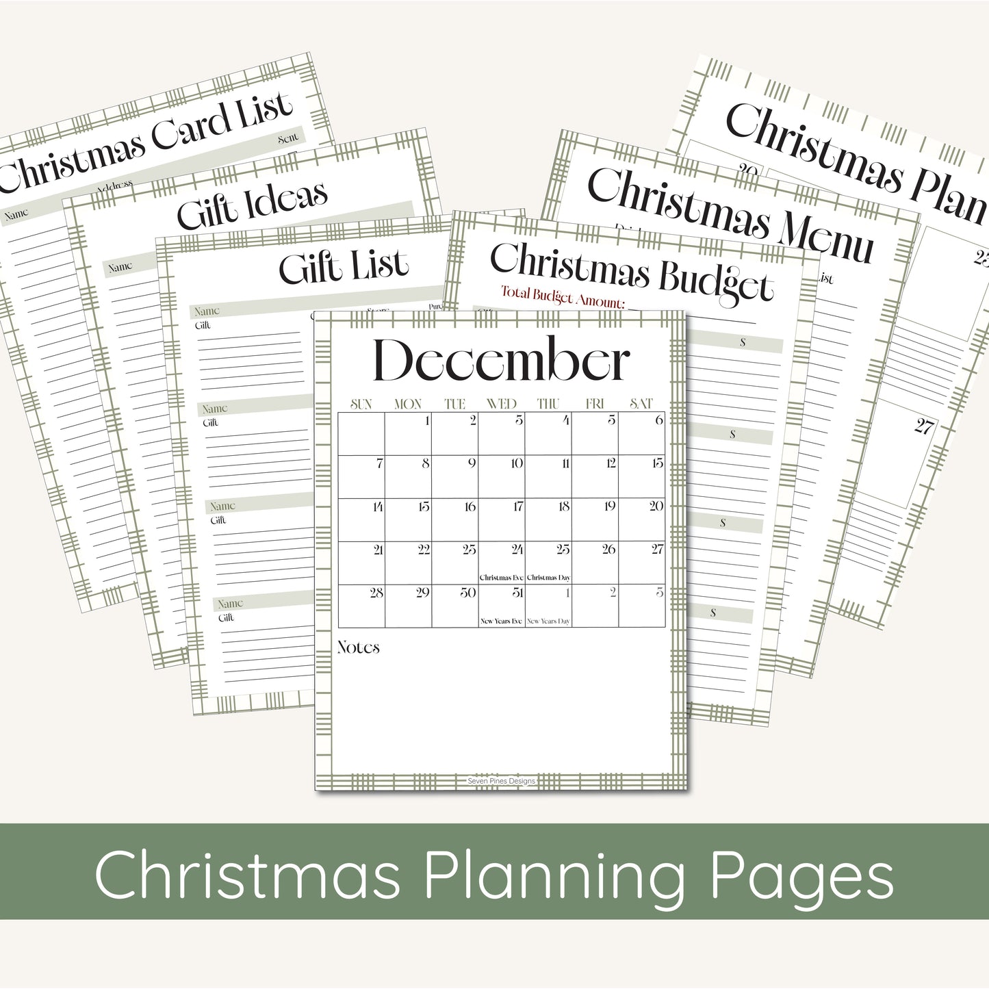 Holiday Planner 2025 - Digital Download