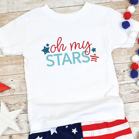 "Oh My Stars" Patriotic Kids Tee