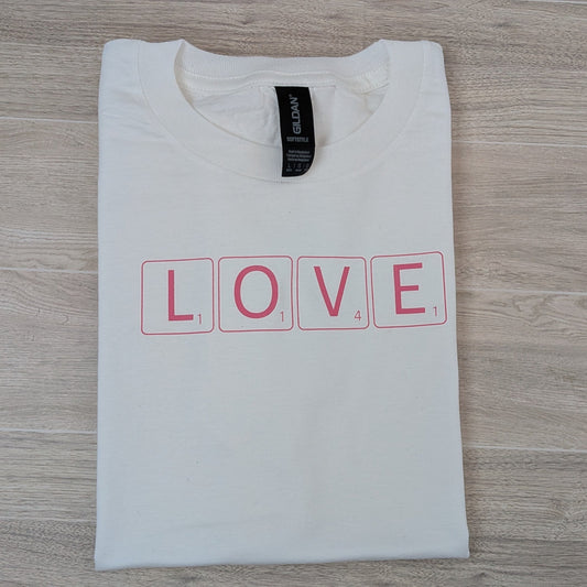 Love Scrabble Tile Youth Shirt