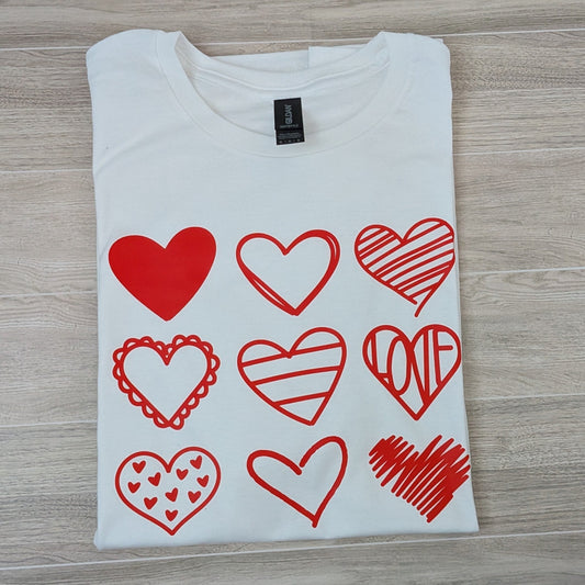 Heart Grid Adult Shirt
