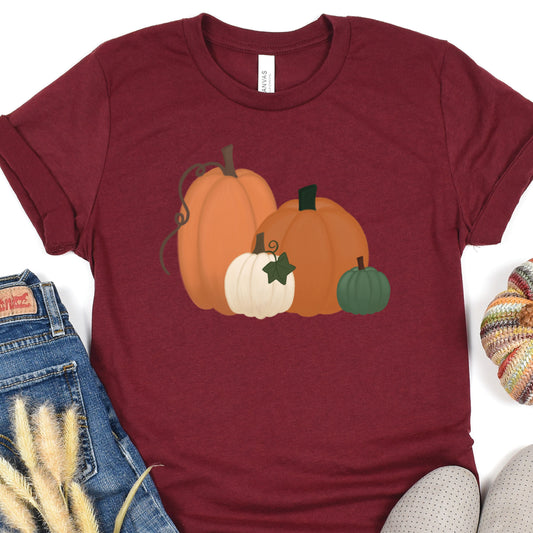 Watercolor Pumpkins Adult T-Shirt