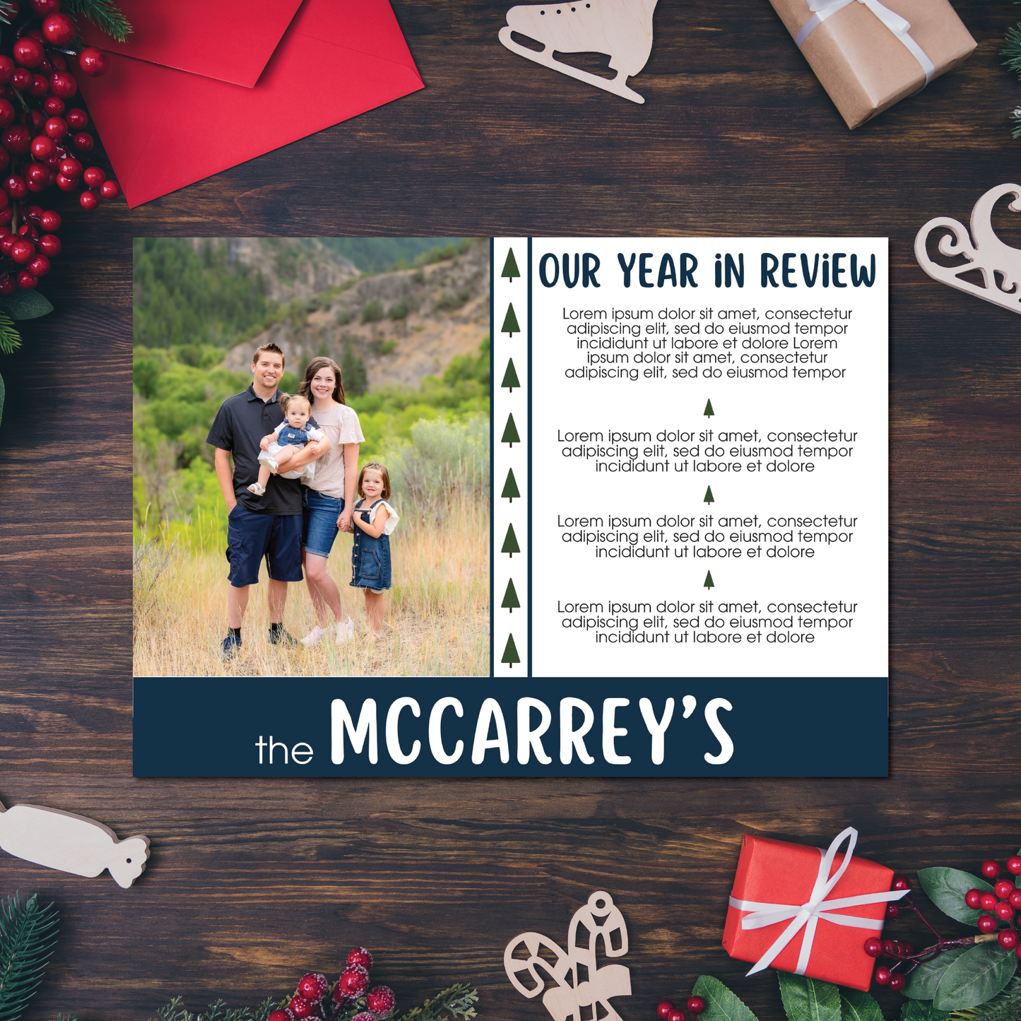 Our Year Christmas Card - Editable